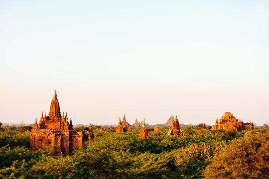 Stunning landscape of Bagan temples