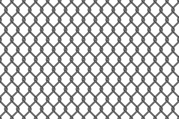 Naklejka premium Metal wire mesh seamless pattern