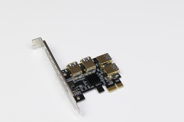 PCIe x1 hub card for cryptocurrency mininch