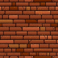 Obraz premium Ściana z cegieł rocznika bezszwowy wzór