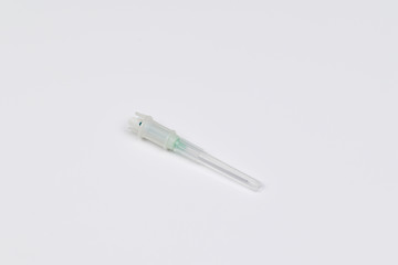 Obraz premium Single use syringe isolated on white