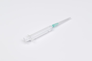 Fototapeta premium Single use syringe isolated on white