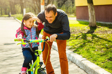 First lessons bicycle riding