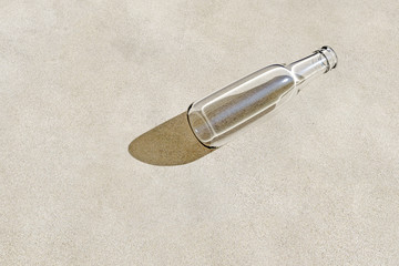 Fototapeta na wymiar 3d rendering of empty glass bottle