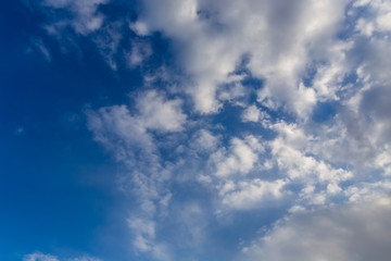 Clouds against blue sky as abstract background