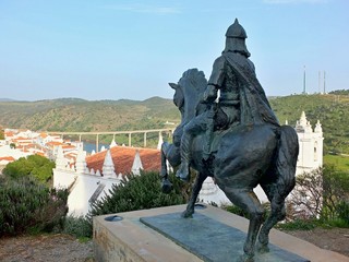 Naklejka premium Ibn Quasi horse statue in Mertola - Portugal