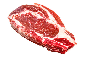 Entrecot (antrecot) marbled beef on white isolated background