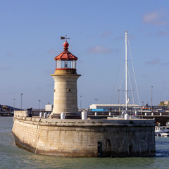 Lighthouse at Ramsgate harbor Kent, England