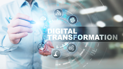 Digital transformation, disruption, innovation. Business and  modern technology concept.