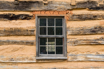 Old Window in Log Cabin