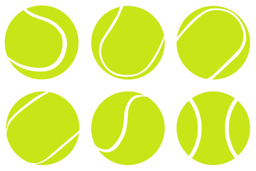Tennis Ball set isolated on white background,Vector tennis design