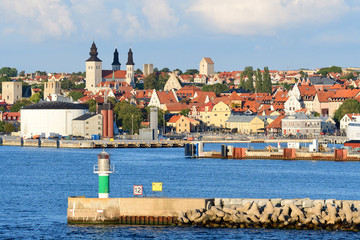 Blick auf Visby auf Gotland 