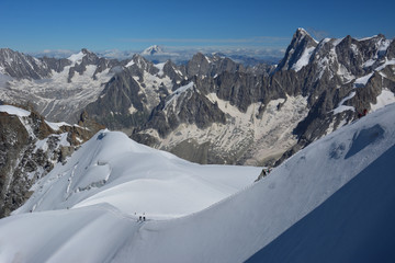 panorama view from Aiguille du Midi -  chamonix mont-blanc, France