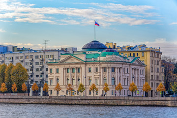 Palace of the grand duke Nikolay Nikolaevich Junior on Petrovskaya embankment in St. Petersburg,...