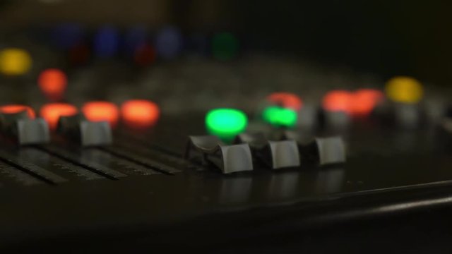 Professional sound music mixer control panel