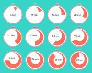Set of timers with time intervals