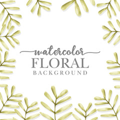 watercolor floral background vector