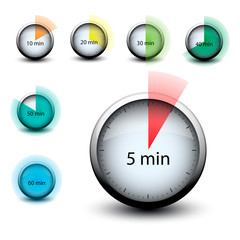 stopwatch with expiring time n minutes web icon