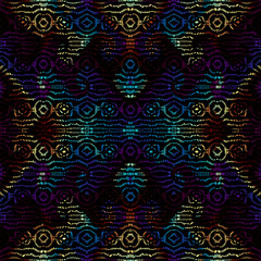 Vector ethnic tribal pattern. Seamless art image.