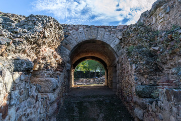 Entrance to a Roman coliseum in Merida (Spain)