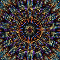 Vector mosaic art pattern. Curved mosaic image