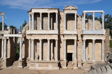 Fototapeta premium Classic Roman amphitheater located in Merida (Spain)