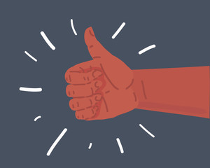 Approving hand - showing like.