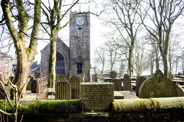 cemetery, church used by Emily Bronte family in Haworth 