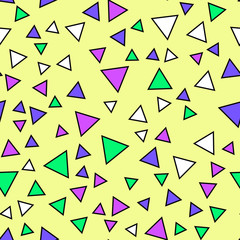 Seamless vector EPS 10 Abstract geometric pattern with triangles. Multicolor Figures. 