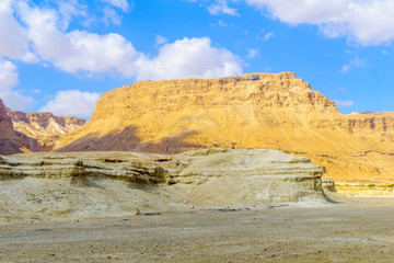 Naklejka na ściany i meble Cliff and fortress of Masada