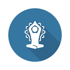 Yoga Meditation and Zen Icon. Flat Design Isolated Illustration.