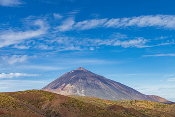 Stunning view of the Teide volcano. Las Ca&ntilde;adas del Teide. Tenerife. Canary Islands..Spain