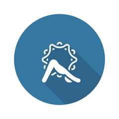 Yoga Downward Facing Dog Pose Icon. Flat Design Isolated Illustration.