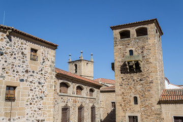 Fototapeta na wymiar Palace of los Golfines in Caceres (Spain)