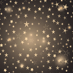 Elegant frame with gold stars and flashes.