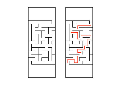 Abstact labyrinth. Game for kids. Puzzle for children. Maze conundrum. Vector illustration.
