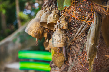 buddhist bells in buddha temple