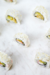 Sushi on marble board