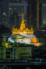 Wat Saket Ratcha Wora Maha Wihan(Phu Khao Thong), beautiful Gold temple in Bangkok , Thailand.