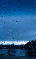 Rain effect dark blue abstract