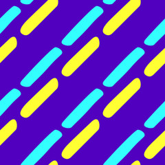 Colorful seamless pattern with slanting lines drawn by hand. Endless print for kids.