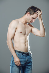 Fototapeta premium guy in jeans