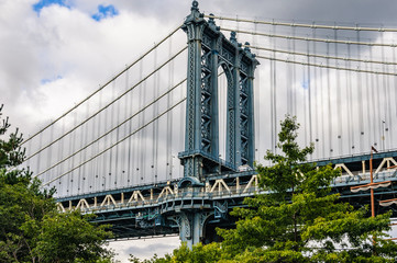 Manhattan Bridge in Brooklyn, New York, USA