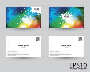 Abstract colorful namecard template background.