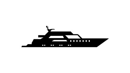 Yacht ship silhouette icon. Element of ship icon. Premium quality graphic design icon. Signs and symbols collection icon for websites, web design, mobile app