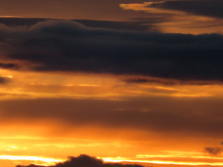 Beautiful sunset with a spectacular and magnificent sky