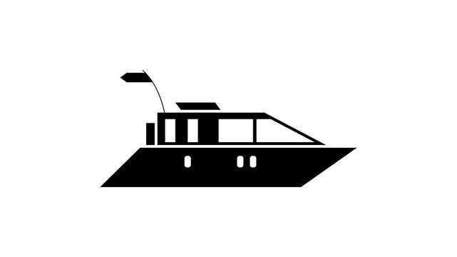 Yacht ship silhouette icon. Element of ship icon. Premium quality graphic design icon. Signs and symbols collection icon for websites, web design, mobile app