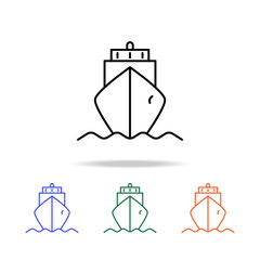 ship icon. Elements of simple web icon in multi color. Premium quality graphic design icon. Simple icon for websites, web design, mobile app, info graphics