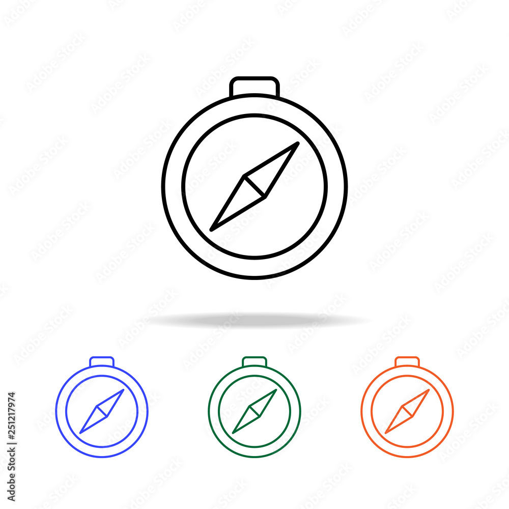 Poster compass icon. elements of simple web icon in multi color. premium quality graphic design icon. simpl