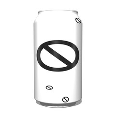 metal drink box isolated on white background